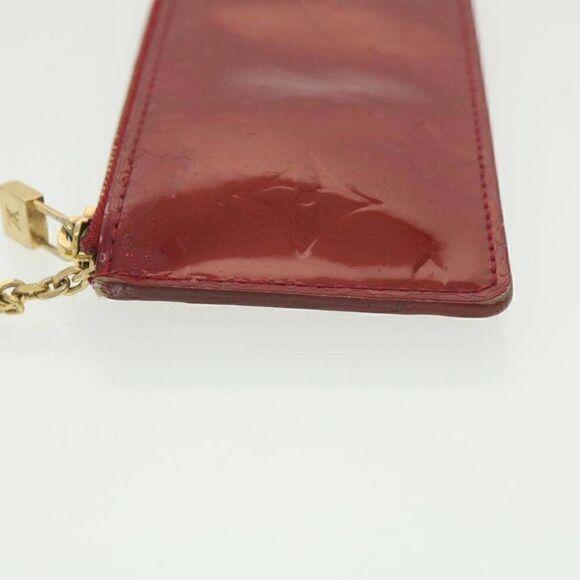 LOUIS VUITTON Monogram Vernis Pochette cree Coin Purse Red - Picture 4 of 15